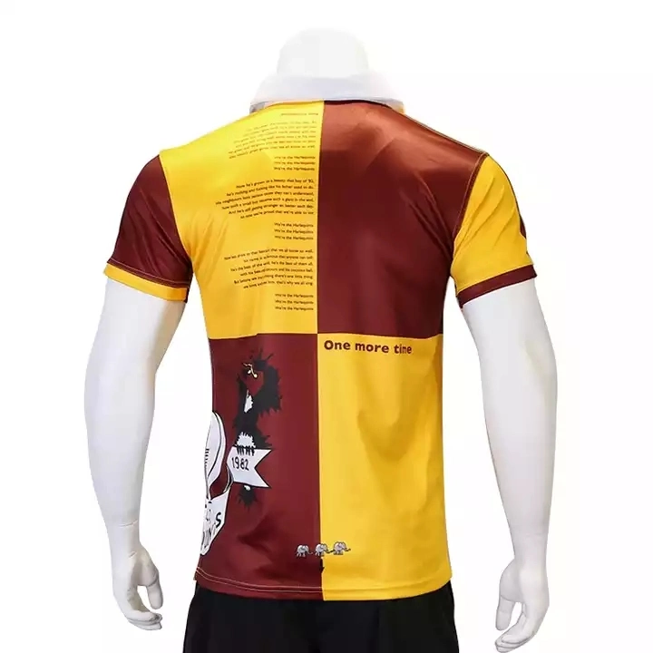 OEM Customized Retro Sportswear Rugby Jersey Sublimation Custom Polyester Durable Cheap Vintage Rugby Shirt Rugby Jersey for Teamwear