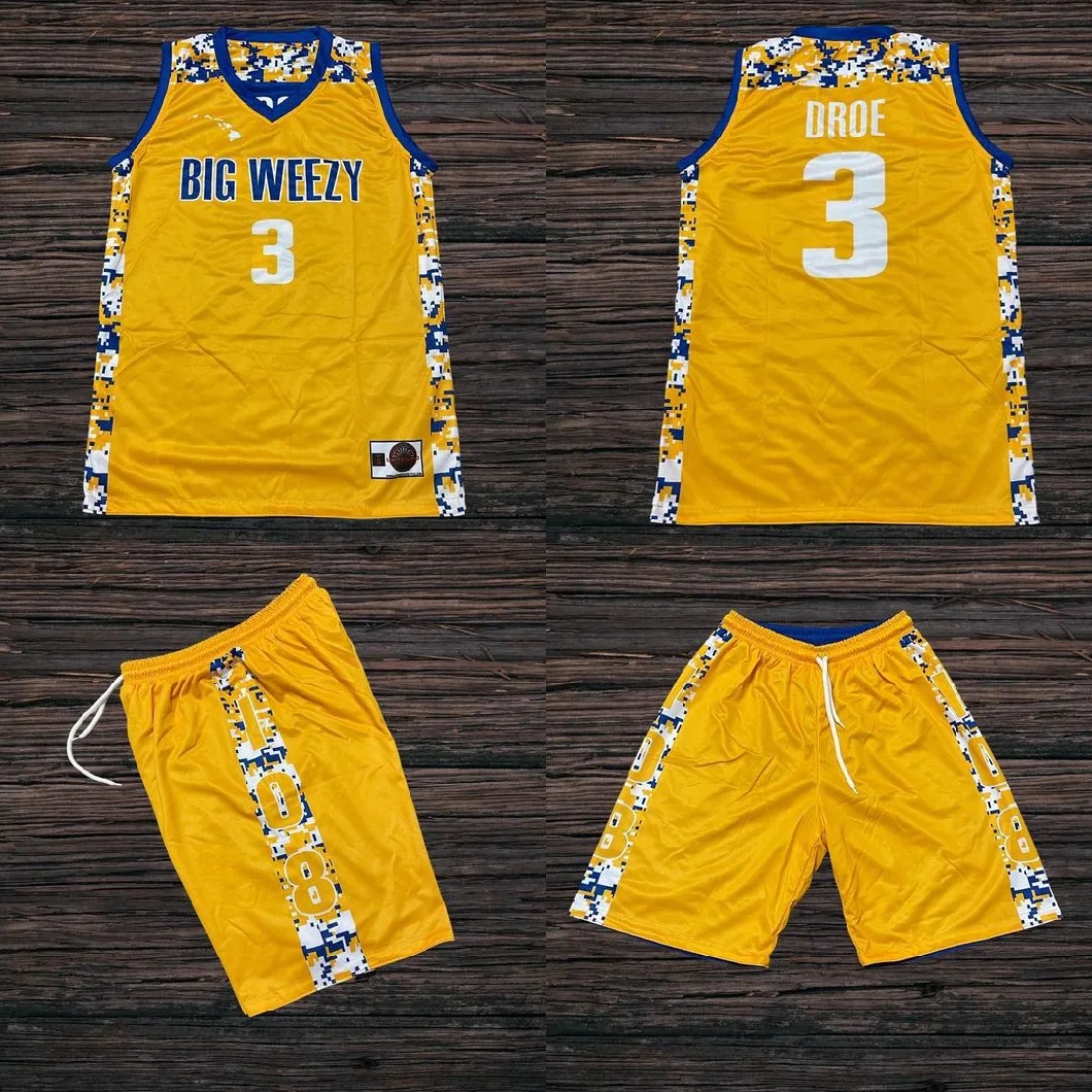 Customized Printed Breathable Mesh Sportswear Athletic Team Uniforms Basketball Reversible Jersey for Youth