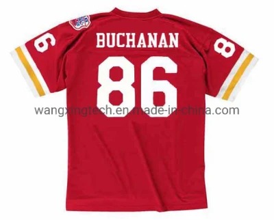 캔자스 시티 #86 Buck Buchanan 1969 후퇴 홈 미식축구 유니폼 맞춤 제작